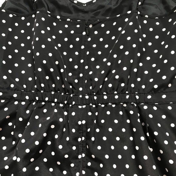 J.Crew Polka Dot Cami Flare Dress In Black - Picture 9 of 12